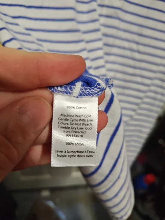 Vineyard Vines Blue and White Striped V-Neck T-Shirt Dress - Picture 4 of 5